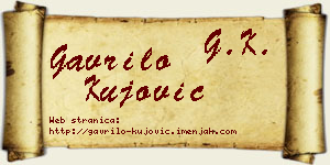 Gavrilo Kujović vizit kartica